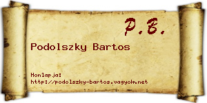Podolszky Bartos névjegykártya
